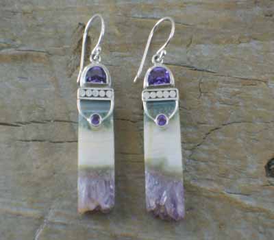 Uruguay Crystal Earrings Sterling Silver A